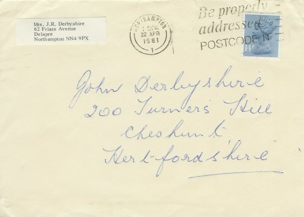 Envelope front