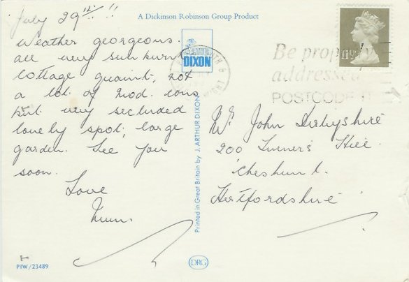 Postcard back
